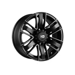 KING OFFROAD ROK PIPED SATIN BLACK 4x4|17X7.5 5/120, Offset +35, Centre bore 73.1, Load Rating 1250 kg