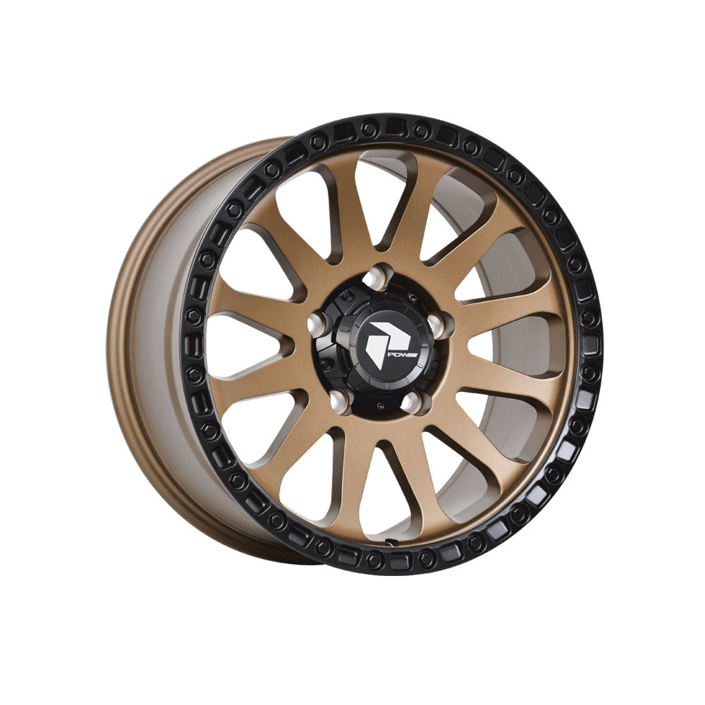 PDW WHEELS SLAYER BRONZE CENTER BLACK LIP 4x4|18X9 6/139.7, Offset +35, Centre bore 106.1, Load Rating 1500 kg