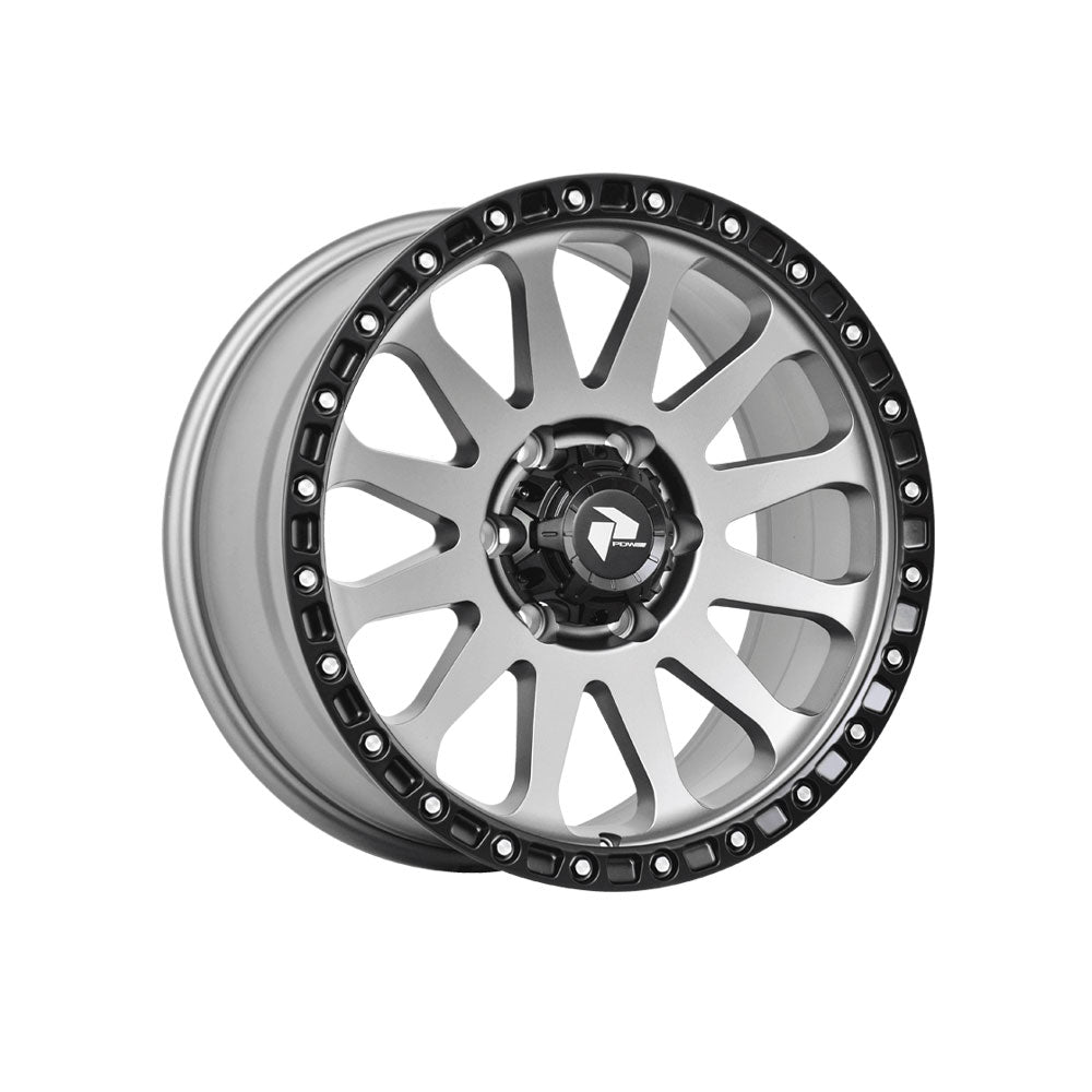 PDW WHEELS SLAYER GREY CENTER BLACK LIP MILLED BOLTS 4x4|18X9 5/150, Offset +35, Centre bore 110.2, Load Rating 1500 kg