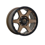 MONSTER SNIPER BRONZE CENTRE BLACK LIP 4x4|17X8.5 6/139.7, Offset +20, Centre bore 106.1, Load Rating 1500 kg