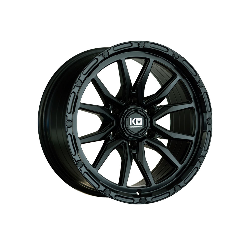 KING OFFROAD STRYKER SATIN BLACK 4x4|18X9 6/139.7, Offset +18, Centre bore 108.2, Load Rating 1200 kg