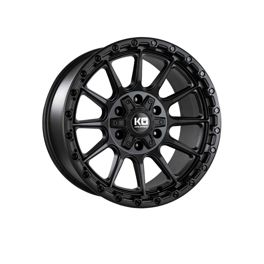 KING OFFROAD TACTIC SATIN BLACK 4x4|18X9 12/135-139.7, Offset +19, Centre bore 106.1, Load Rating 1136 kg
