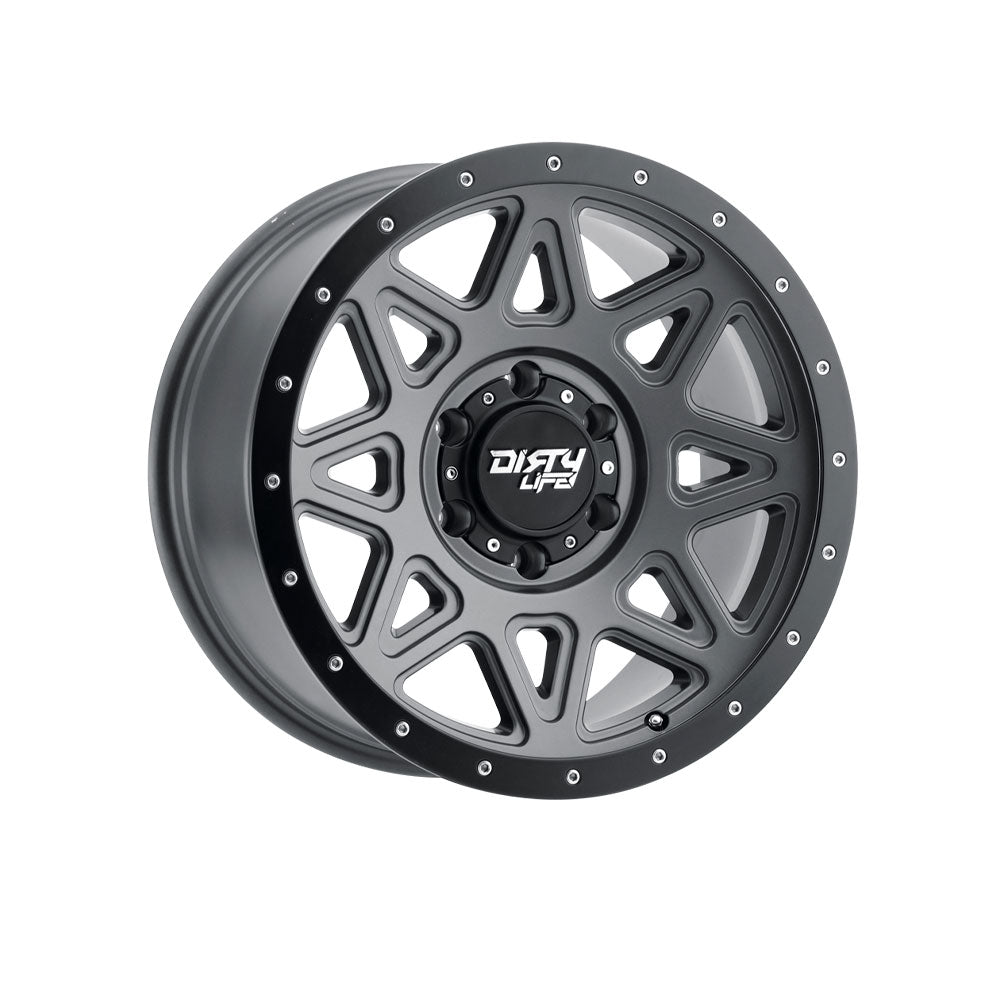 DIRTY LIFE THEORY Matte Gunmetal/Black Lip|16X8 6/139.7, Offset +20, Centre bore 106.2, Load Rating 1450 kg