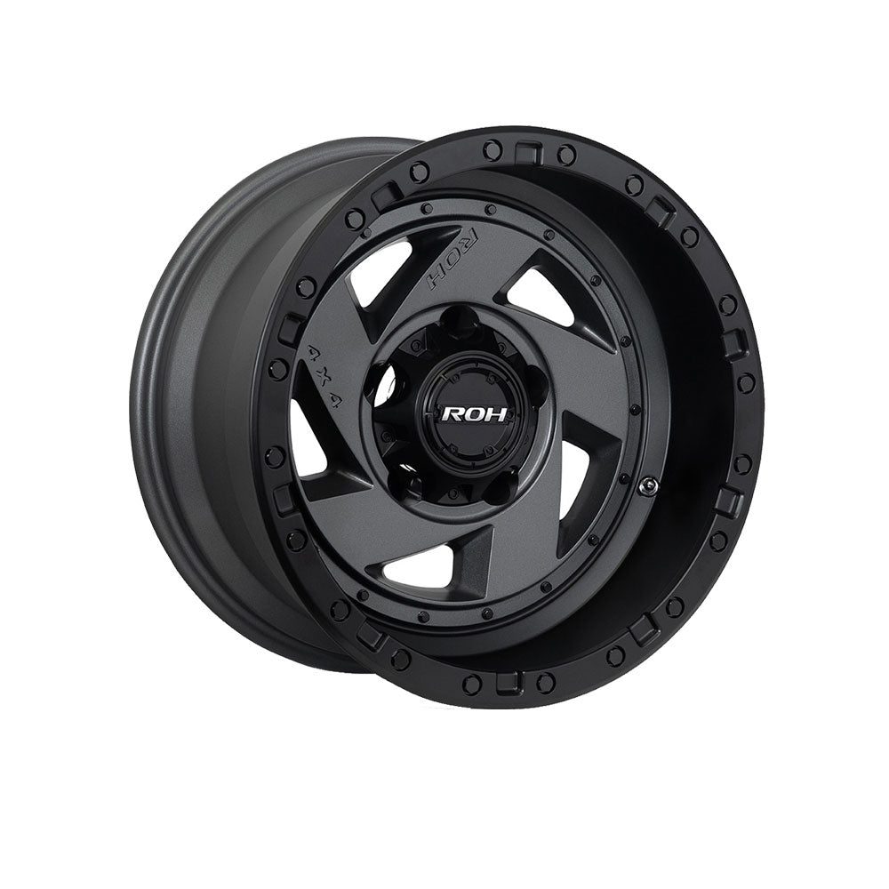 ROH WHEELS VULCAN MATTE BLACK GRAPHITE 4x4|16X8 6/139.7, Offset -22, Centre bore 110.1, Load Rating 1500 kg