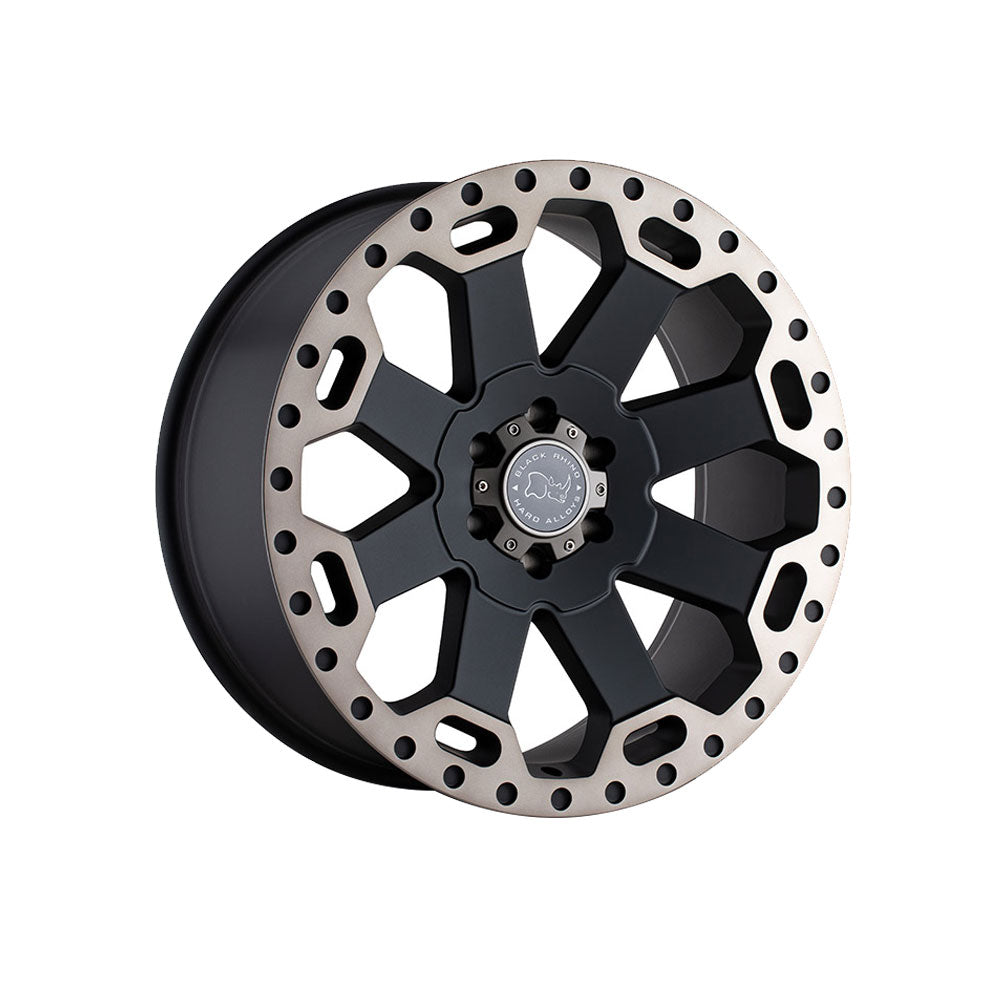 BLACK RHINO WARLORD MATTE BLACK MACHINED DARK TINT 4x4|17X8 6/130, Offset +52, Centre bore 84, Load Rating 1225 kg