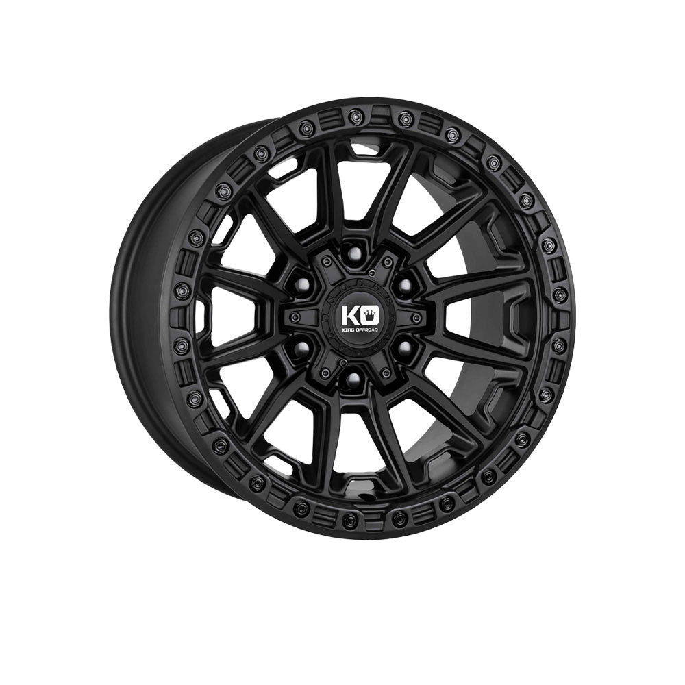 KING OFFROAD WARRIOR SATIN BLACK 4x4|20X9 12/135-139.7, Offset +0, Centre bore 106.1, Load Rating 1136 kg