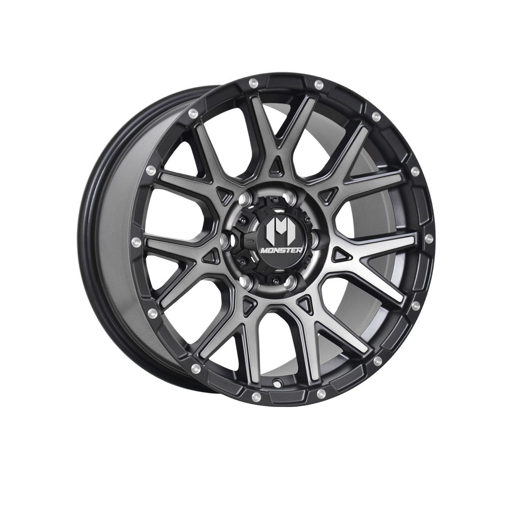 MONSTER ZULU BLACK TINT/SATIN BLACK 4x4|17X8.5 6/139.7, Offset +20, Centre bore 106.1, Load Rating 1500 kg