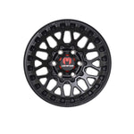 MONSTER DELTA SATIN BLACK 4x4|17X8.5 6/139.7, Offset +20, Centre bore 106.1, Load Rating 1500 kg