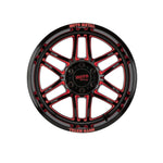 MOTO METAL MO992 FOLSOM Gloss Black Milled With Red Tint 4x4|20X10 5/127, Offset -18, Centre bore 71.5, Load Rating 1134 kg