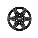 KING OFFROAD REBEL PIPED SATIN BLACK 4x4|16X7 6/114.3, Offset +44, Centre bore 66.2, Load Rating 1250 kg