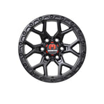 MONSTER SCOUT SATIN BLACK 4x4|17X8.5 6/139.7, Offset +20, Centre bore 106.1, Load Rating 1500 kg