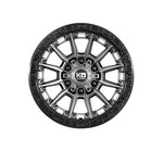 KING OFFROAD WARRIOR MATTE TITANIUM/SATIN BLACK LIP|17X9 12/130-139.7, Offset +40, Centre bore 106.1, Load Rating 1136 kg
