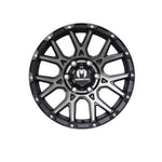 MONSTER ZULU BLACK TINT/SATIN BLACK 4x4|17X8.5 6/139.7, Offset +20, Centre bore 106.1, Load Rating 1500 kg