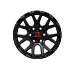MONSTER ZULU GLOSS BLACK 4x4|17X8.5 6/139.7, Offset +20, Centre bore 106.1, Load Rating 1500 kg