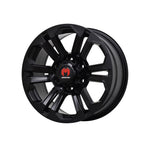 MONSTER ASSAULT SATIN BLACK 4x4|16X7.5 6/139.7, Offset +25, Centre bore 106.1, Load Rating 1050 kg