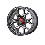 MONSTER SCOUT BLACK TINT/SATIN BLACK 4x4|17X8.5 6/139.7, Offset +30, Centre bore 106.1, Load Rating 1500 kg