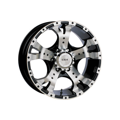 CSA WHEELS Jackal Large Cap GLOSS BLACK MACHINED FACE 4x4|16X8 5/150, Offset +0, Centre bore 110.1, Load Rating 1150 kg