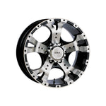 CSA WHEELS Jackal Large Cap GLOSS BLACK MACHINED FACE 4x4|16X8 5/150, Offset +0, Centre bore 110.1, Load Rating 1150 kg