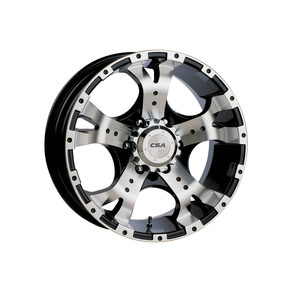 CSA WHEELS Jackal Large Cap GLOSS BLACK MACHINED FACE 4x4|17X8 5/150, Offset +47, Centre bore 110.1, Load Rating 1150 kg