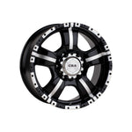 CSA WHEELS Monster 17x8 GLOSS BLACK MACHINED FACE 4x4|17X8 6/139.7, Offset +25, Centre bore 110, Load Rating 1250 kg