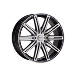 CSA WHEELS Nitrous GUNMETAL BLACK MACHINED FACE Passenger|14X6 8/100-114.3, Offset +38, Centre bore 67.1, Load Rating 690 kg