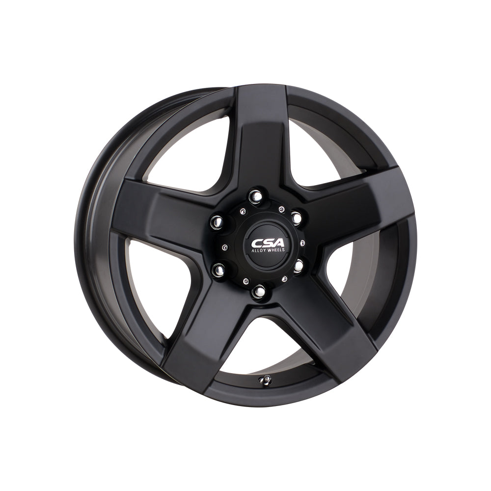 CSA WHEELS Outlaw Large Cap SATIN BLACK 4x4|16X8 6/139.7, Offset +20, Centre bore 110, Load Rating 1150 kg