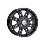 CSA WHEELS Raptor Small Cap SATIN BLACK 4x4|17X8 6/114.3, Offset +40, Centre bore 66.1, Load Rating 1250 kg