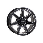 CSA WHEELS Scorpion Large Cap GLOSS BLACK MILLED EDGE 4x4|18X9 6/139.7, Offset +20, Centre bore 110, Load Rating 1250 kg