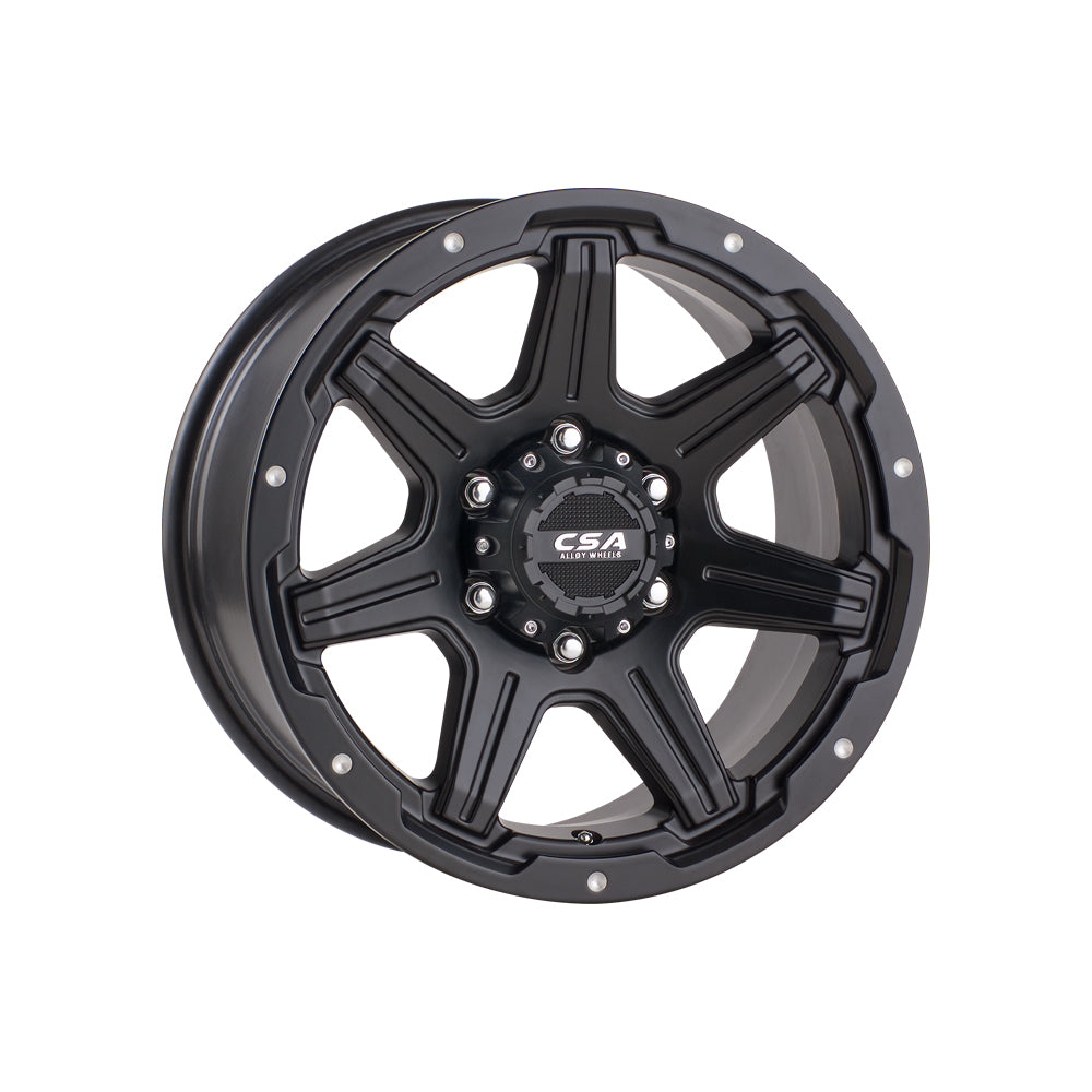 CSA WHEELS Scorpion Large Cap SATIN BLACK 4x4|18X9 6/139.7, Offset +35, Centre bore 110, Load Rating 1250 kg