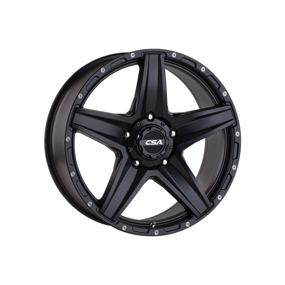 CSA WHEELS Stealth Large Cap SATIN BLACK 4x4|18X8 6/139.7, Offset +20, Centre bore 110, Load Rating 1250 kg