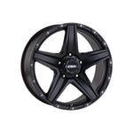 CSA WHEELS Stealth Large Cap SATIN BLACK 4x4|17X8 6/139.7, Offset +20, Centre bore 110, Load Rating 1250 kg