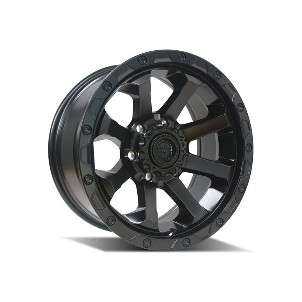 AMERICAN OUTLAW CAPONE Satin Black 4x4|18X9 5/150, Offset +35, Centre bore 110.2, Load Rating 1650 kg