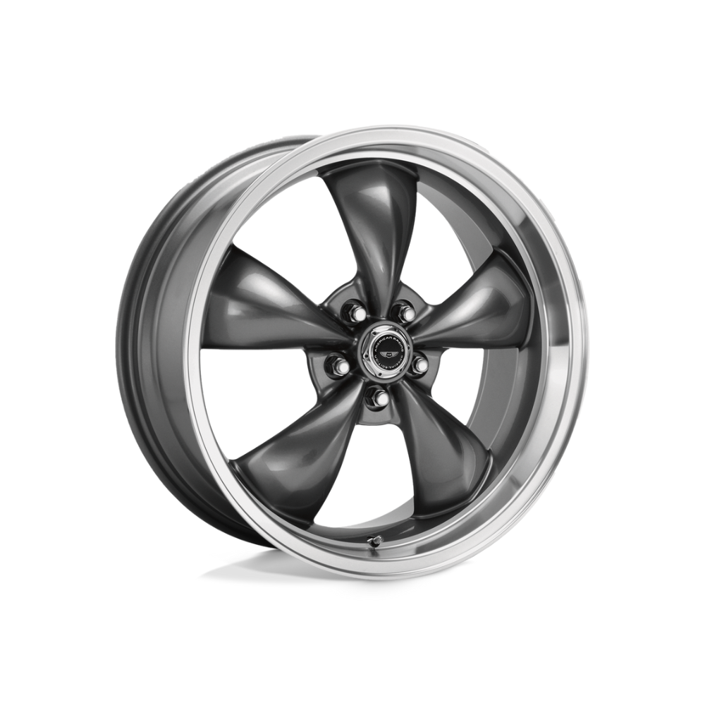 AMERICAN RACING AR105 TORQ THRUST M Anthracite Machined Lip Passenger|17X9 5/114.3, Offset +24, Centre bore 72.6, Load Rating 835 kg