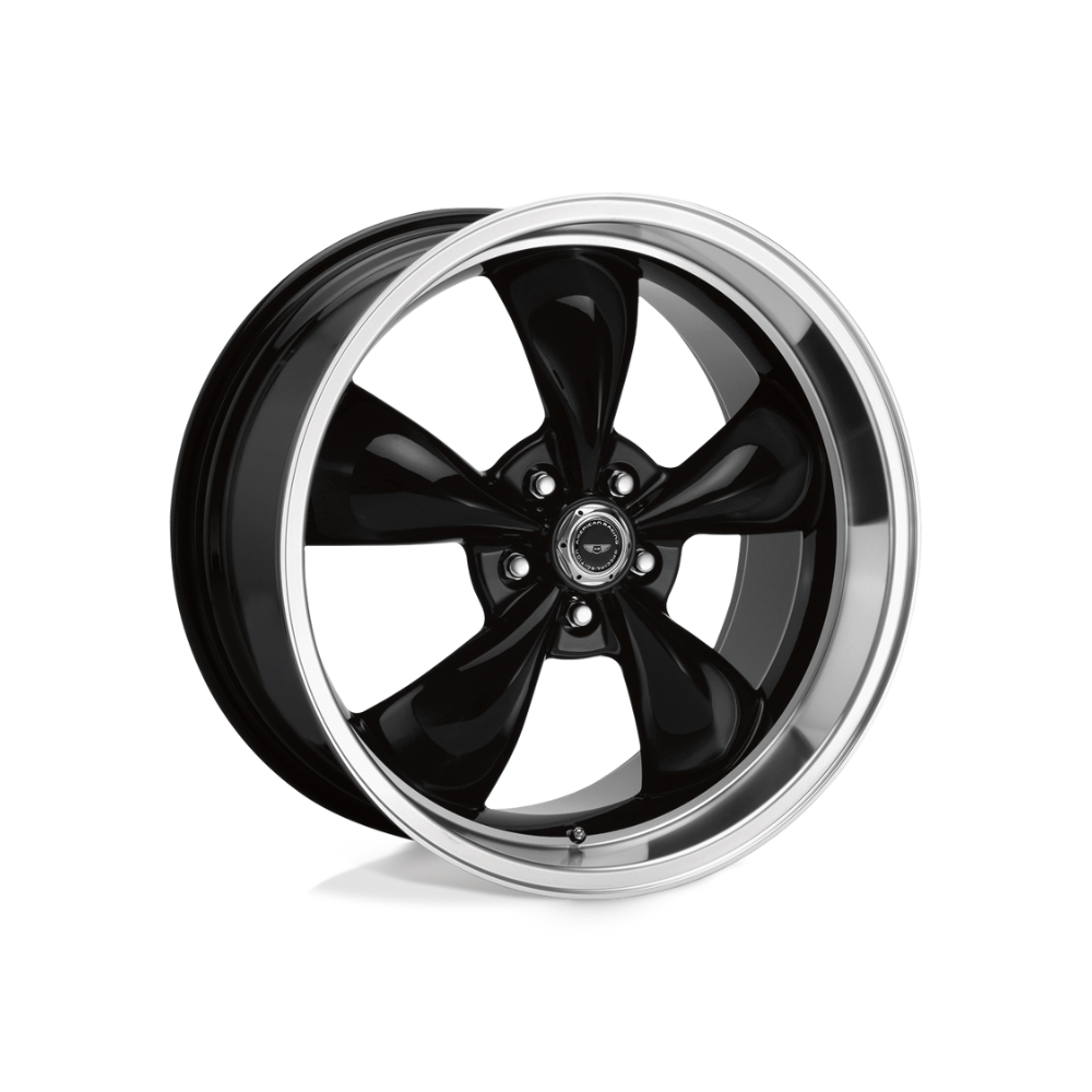 AMERICAN RACING AR105 TORQ THRUST M Gloss Black Machined Lip Passenger/SUV|16X7 5/100, Offset +35, Centre bore 57.1, Load Rating 635 kg