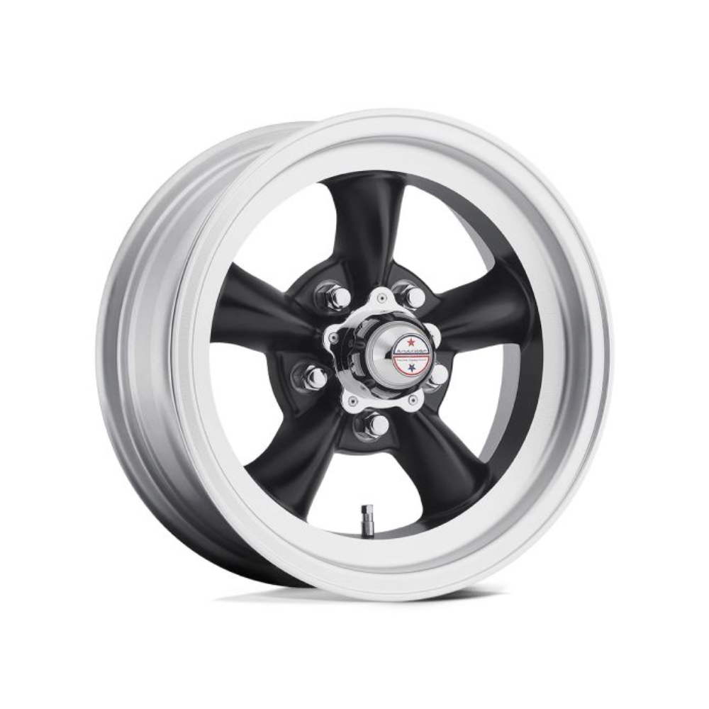 AMERICAN RACING VN105 TORQ THRUST D Satin Black Machined Lip Passenger/SUV|16X8 5/120.65, Offset -12, Centre bore 83.06, Load Rating 717 kg