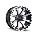 AMERICAN OUTLAW CAPONE SATIN BLACK/MACHINED FACE 4x4|17X8.5 6/139.7, Offset +18, Centre bore 106.1, Load Rating 1500 kg