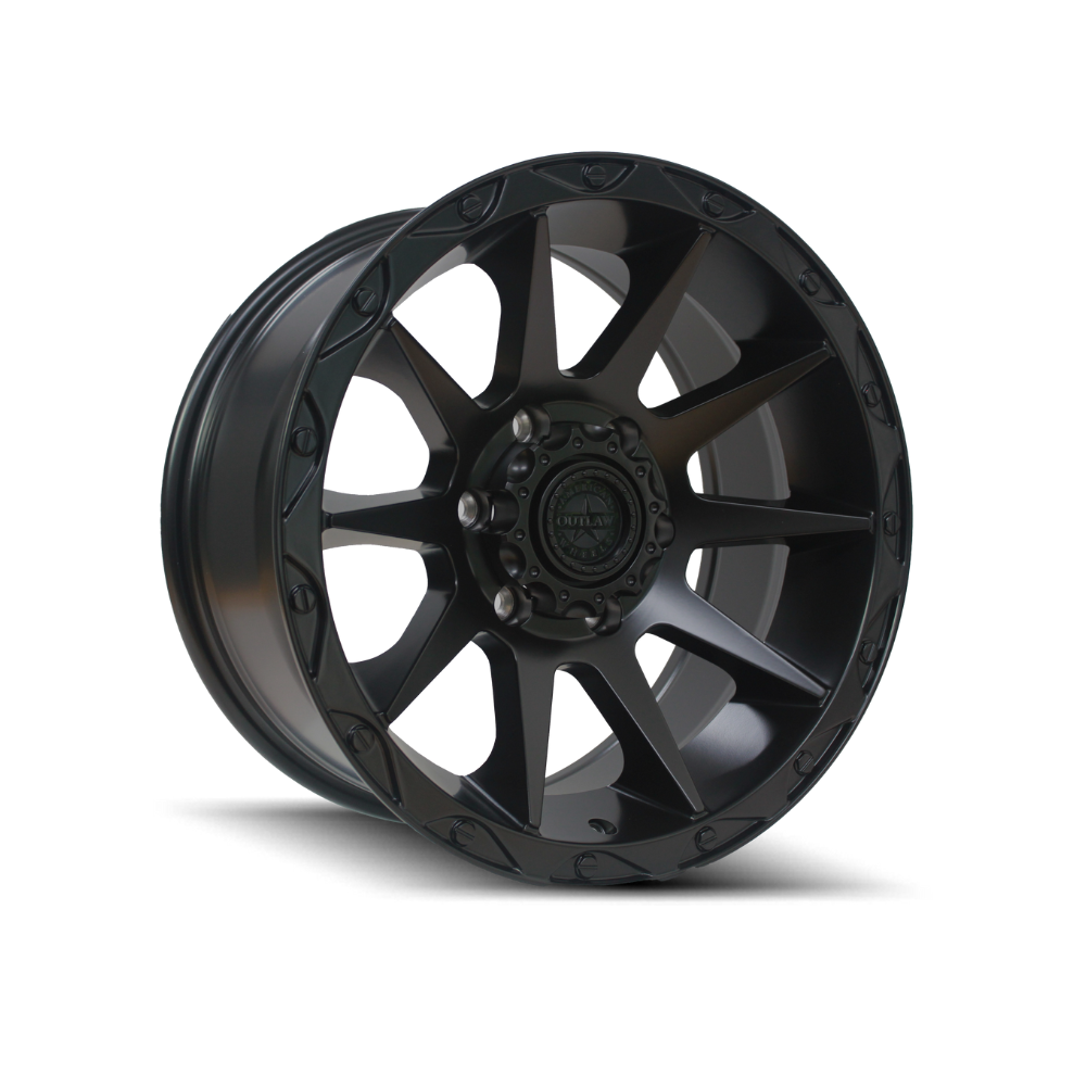 AMERICAN OUTLAW CORD Satin Black 4x4|17X8.5 6/139.7, Offset +18, Centre bore 106.1, Load Rating 1500 kg