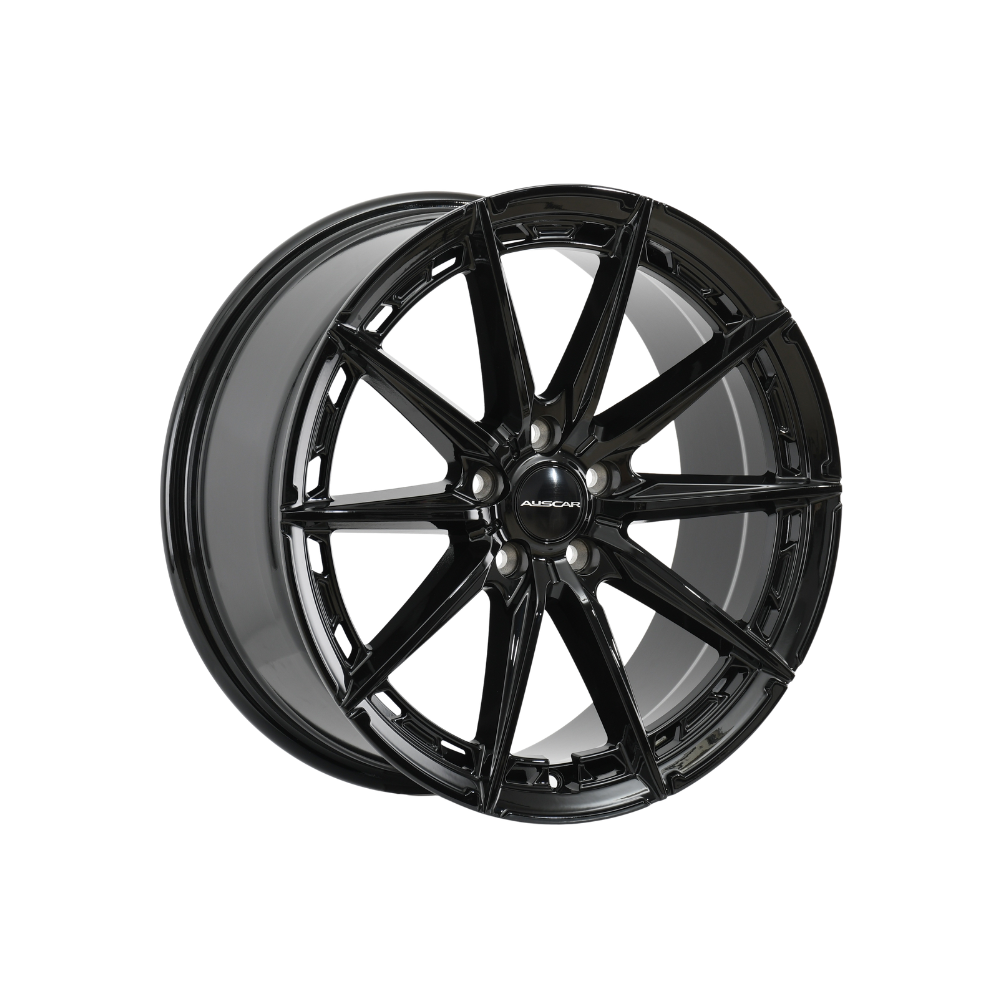 AUSCAR VORTEX Gloss Black|18X8 5/100, Offset +40, Centre bore 73.1, Load Rating 850 kg