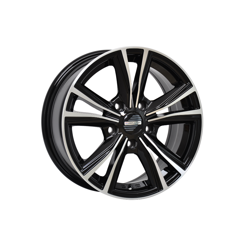 AUSCAR CHAMP II BLACK MACHINED Passenger|16X7 4/100, Offset +40, Centre bore 73.1, Load Rating 750 kg