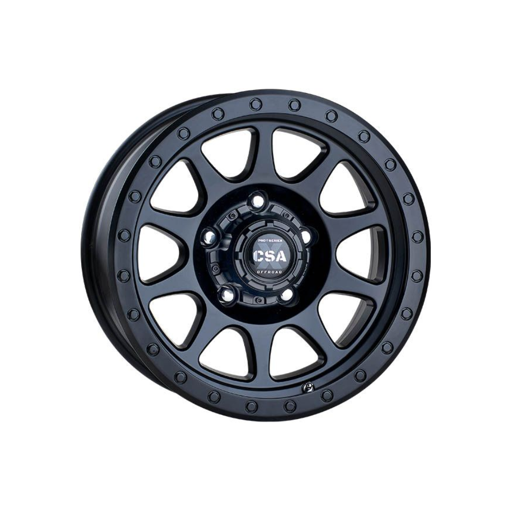 CSA WHEELS ATTACK SATIN BLACK|16X8 6/139.7, Offset -12, Centre bore 110, Load Rating 1500 kg