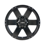CSA WHEELS Commando Large Cap SATIN BLACK 4x4|17X7 6/139.7, Offset +33, Centre bore 110, Load Rating 1250 kg