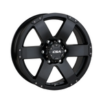 CSA WHEELS Commando Large Cap SATIN BLACK 4x4|16X7 6/139.7, Offset +20, Centre bore 110, Load Rating 1250 kg
