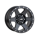 CSA WHEELS DUNE LARGE CAP Satin Black 4x4|17X9 6/139.7, Offset +35, Centre bore 110, Load Rating 1250 kg