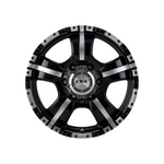 CSA WHEELS Monster 17x8 GLOSS BLACK MACHINED FACE 4x4|17X8 6/139.7, Offset +25, Centre bore 110, Load Rating 1250 kg