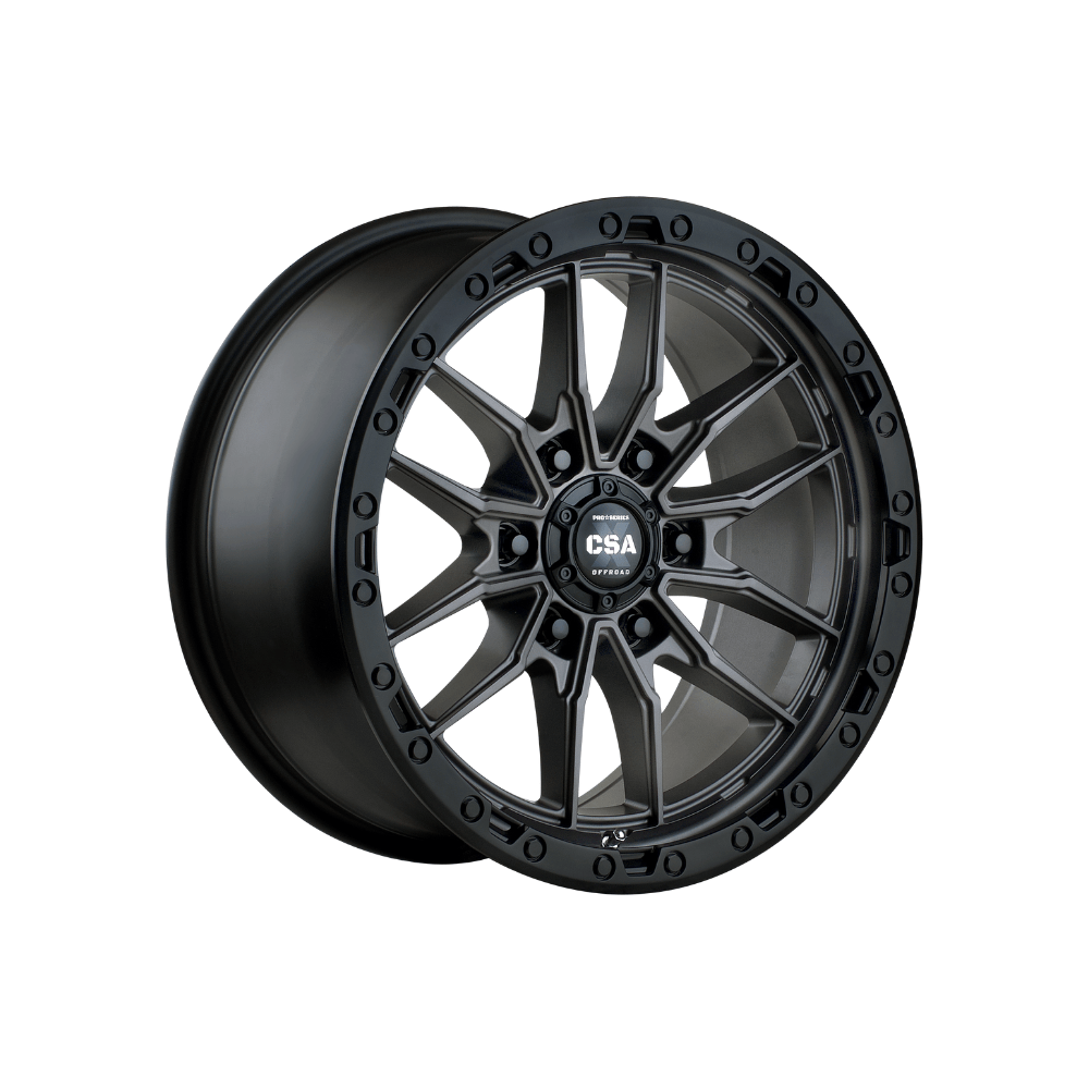 CSA WHEELS RAZOR Satin Graphite Black Lip 4X4|17X9 6/139.7, Offset +20, Centre bore 110, Load Rating 1250 kg