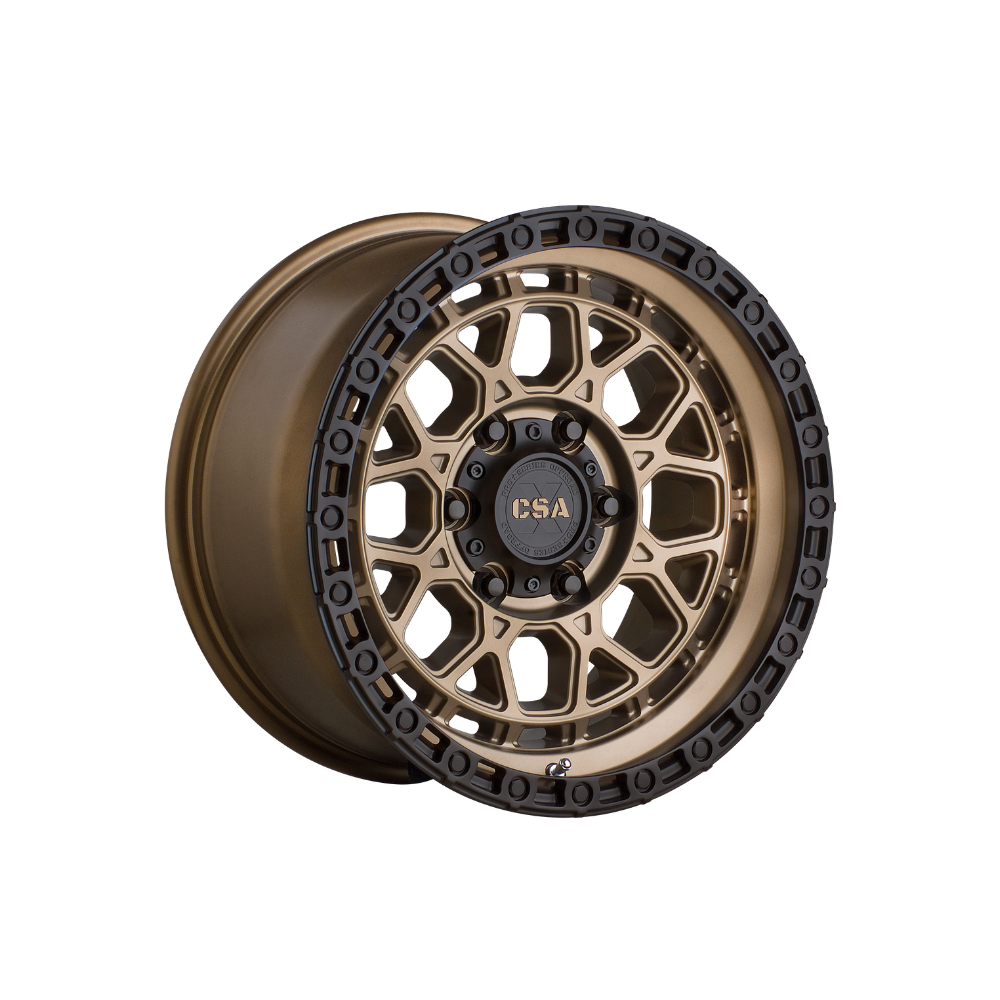 CSA WHEELS THUNDER Satin Bronze Black Lip|17X9 6/139.7, Offset +35, Centre bore 110, Load Rating 1500 kg