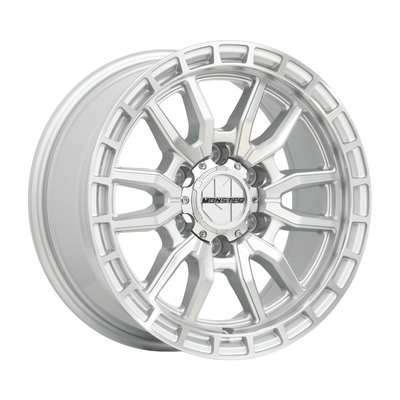 MONSTER COMMANDO Silver Machined|17X8 6/139.7, Offset +30, Centre bore 106.1, Load Rating 1500 kg