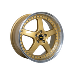 FORGEAUTO FA-5 GOLD/MACHINED LIP Passenger/SUV|20X8.5 5/120, Offset +42, Centre bore 69.6, Load Rating 950 kg