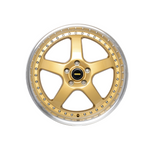 FORGEAUTO FA-5 GOLD/MACHINED LIP Passenger|20X8.5 5/114.3, Offset +35, Centre bore 73.1, Load Rating 950 kg