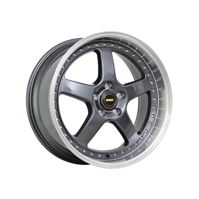 FORGEAUTO FA-5 GREY MACHINED LIP Passenger|20X8.5 5/120, Offset +42, Centre bore 69.6, Load Rating 950 kg